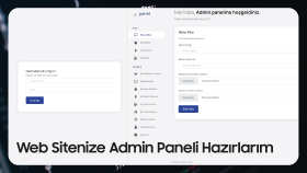 Admin paneli hazırlarım