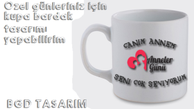 Örnek Kupa Bardak Baskı Tasarımı