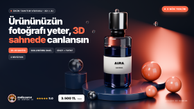 ürününüze 3d ve yapay zekâ ile tanıtım videosu yaparım