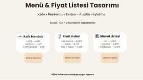 Menü & Fiyat Listesi Tasarımı