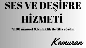 ses kayıtlarınızı titizlikle yazıya dökerim