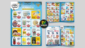 Öz Market - Katlamalı broşür tasarımı