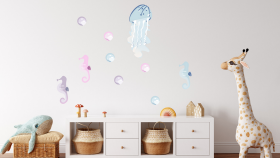 Sea Wonders- Deniz Temalı Sticker tasarımı