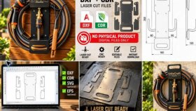 Metal Bahçe Hortumu Askısı – Lazer Kesim Çizimi