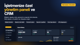 işletmenize özel yönetim paneli ve CRM yazılımı yapabilirim