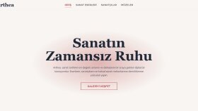 Arthea – Responsive Sanat Galerisi Sitesi
