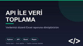 API ile veri toplayıp Excel raporu hazırlarım