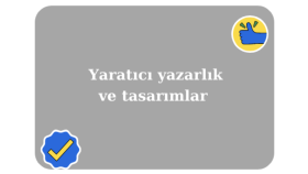 yaratıcı yazarlık yaparım