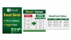 excelde işlerinizi hızlı, özenli ve hatasız yaparım