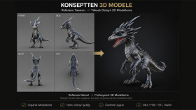 Konseptten Profesyonel 3D Karakter Modelleme