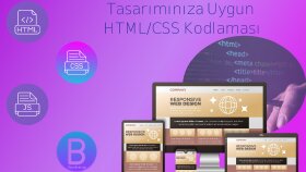 tasarımınızı HTML/CSS ile kodlarım