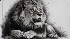 aslan dövme tasarımı