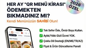 size aylık ödemesiz ömür boyu kullanımlık QR menü kurarım