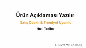 ürün açıklaması