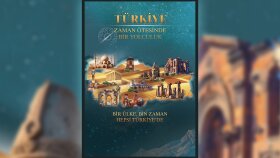 Türkiye haritası ve tarihi simgeler için afiş çalışması
