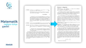 matematik alanındaki akademik metin çevirilerini yaparım