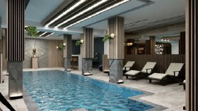Villa kapalı havuz ve spor Alanı 3dsmax çizimleri