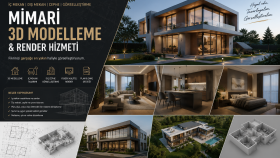 mimari 3D modelleme ve render yaparım