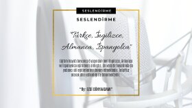 TÜRKÇE, İNGİLİZCE, İSPANYOLCA ALMANCA SESLENDİRME