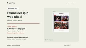 etkinlik ve organizasyon için web sitesi yaparım