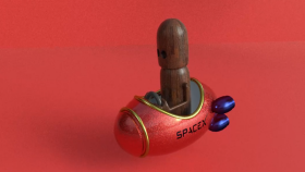 3D boyutlu uzay gemili robot