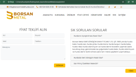 Borsan Metal - Konsept Web Tasarım