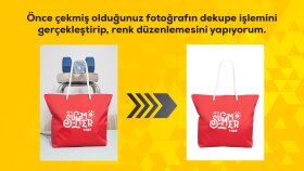 Plaj çantası pazaryerleri ürün görsel düzenleme