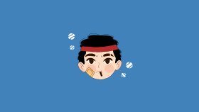 Kırmızı bandanalı tenis oyuncusu dijital karakter tasarımı