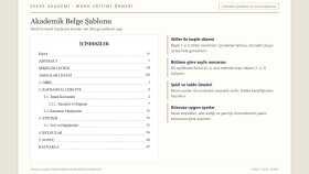 Word ile Hazırlanmış Akademik Belge Şablonu