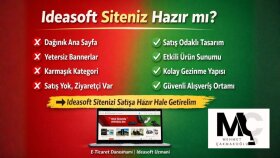 ideasoft sitenizi satışa hazır hale getiririm