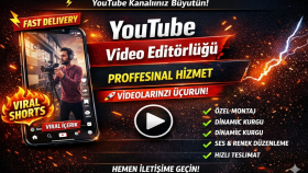 Youtube video editörlüğü yapıyorum