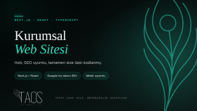 kurumsal web sitesi ve web tasarımını next.js ile yaparım