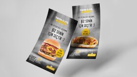 Twin Guys Burger – Flyer (El İlanı) Tasarımı
