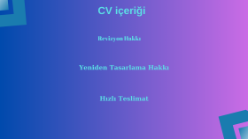 iş ilanı için özgeçmiş hazırlamanızda size yardımcı olurum