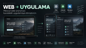 web uygulamanızı Android veya PWA uygulamasına çeviririm