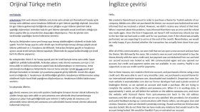 yazıları İngilizce-Türkçe çeviri hızlı teslimat yapabilirim