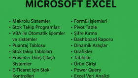 Excelde istediğiniz hizmeti sunabilirim