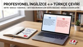 İngilizce-Türkçe metin çevrisi yaparım