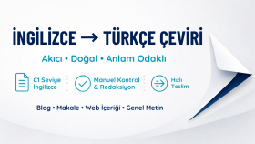 İngilizce metinlerinizi akıcı Türkçeye çevirebilirim