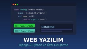 Django ve Python ile özel web uygulamaları geliştiriyorum