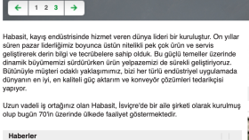Habasit Holding Websitesinin Türkçeye Çevrilmesi