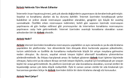 AirBNB Türkiye İçin Hazırlanan İçerikler