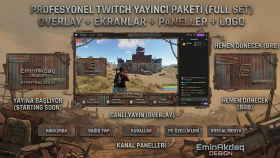 twitch ve kick yayınınız için overlay tasarımları yapıyorum