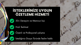 metinlerini anlaşılır ve profesyonel şekilde özetlerim
