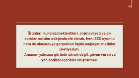 Kullanıcı Odaklı İçerik Üretimi