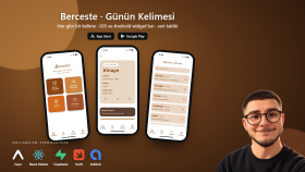 Berceste - Günün Kelimesi Uygulaması, iOS ve Android Widget