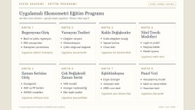 8 Haftalık Ekonometri Eğitim Programı