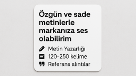 metin yazarlığı yaparım