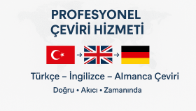 Türkçe/İngilizce/Almanca çeviriyi profesyonelce yapabilirim