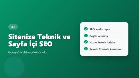 sitenize Google için site içi SEO çalışması yaparım